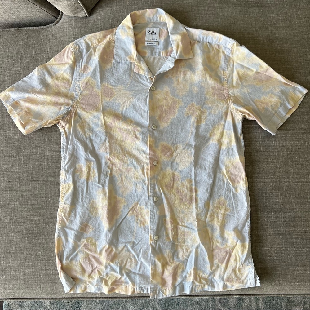 Zara Patterned Revere Collar Shirt
